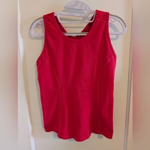 Lululemon Women’s Active Racerback Tank Top With Built In Bra - Red